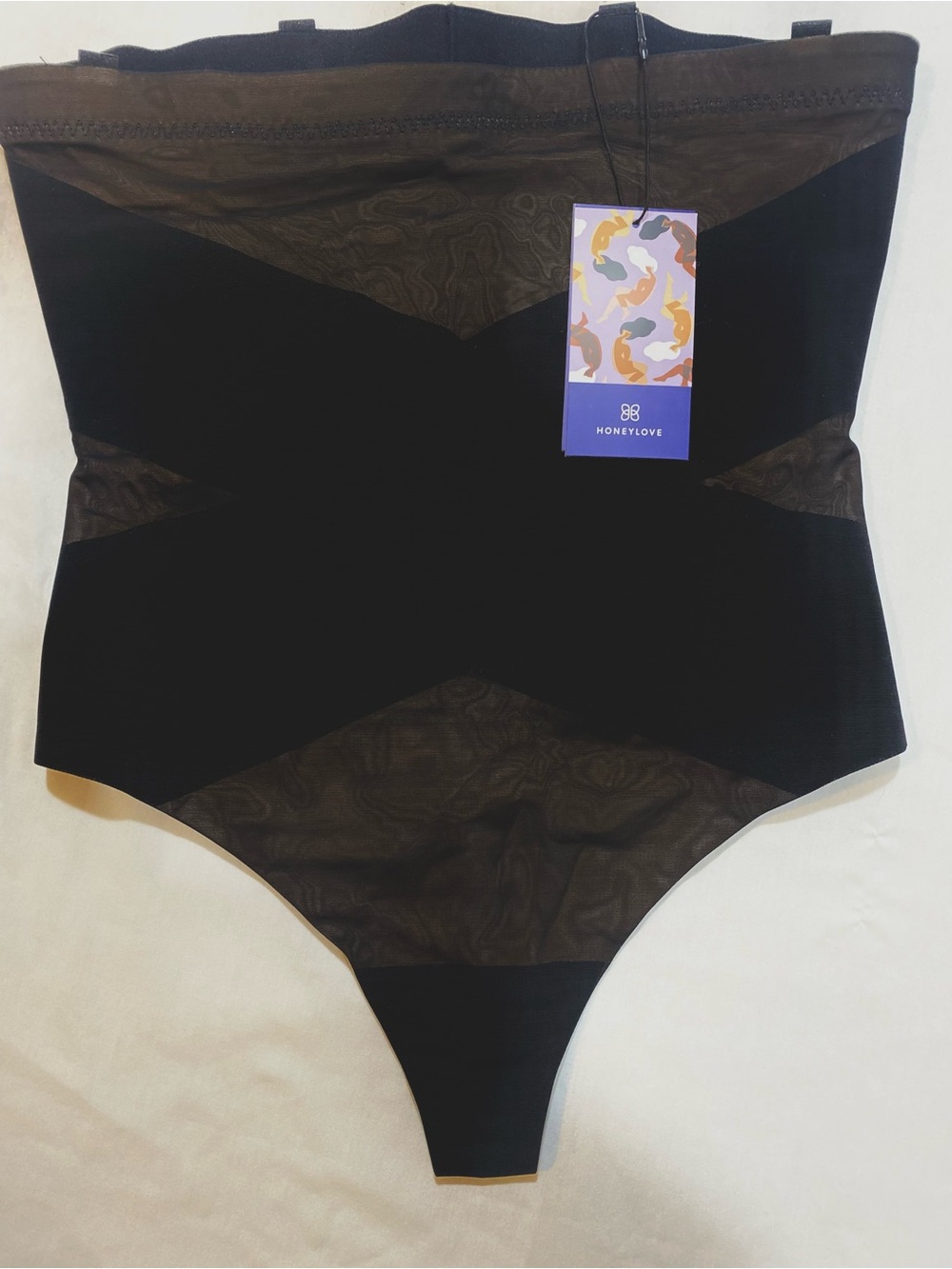 Honeylove, Black High Waisted Thong Shapeware